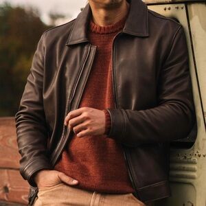 Dark Brown Genuine Leather Jacket